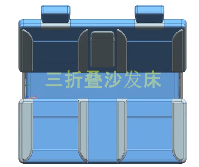 三折叠沙发床上